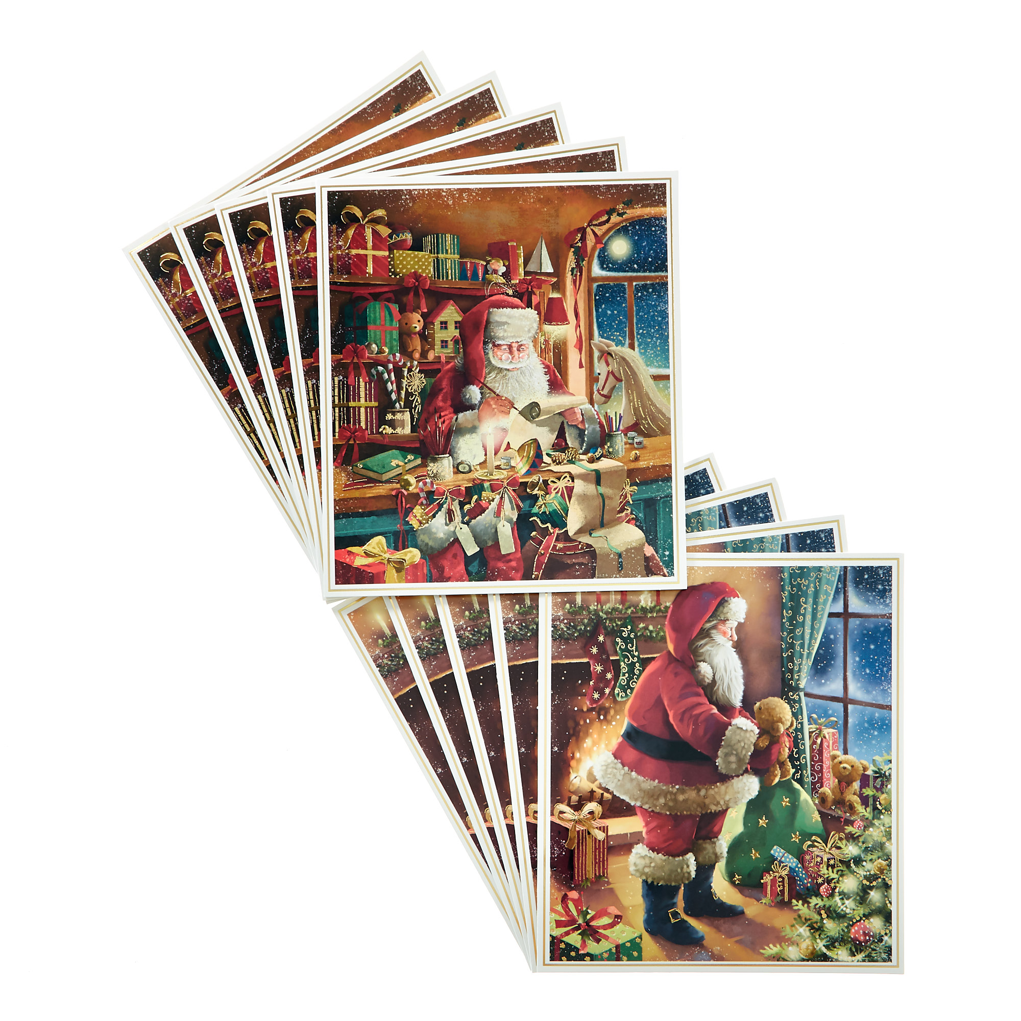 Box of 12 Deluxe Traditional Charity Christmas Cards - 2 Designs