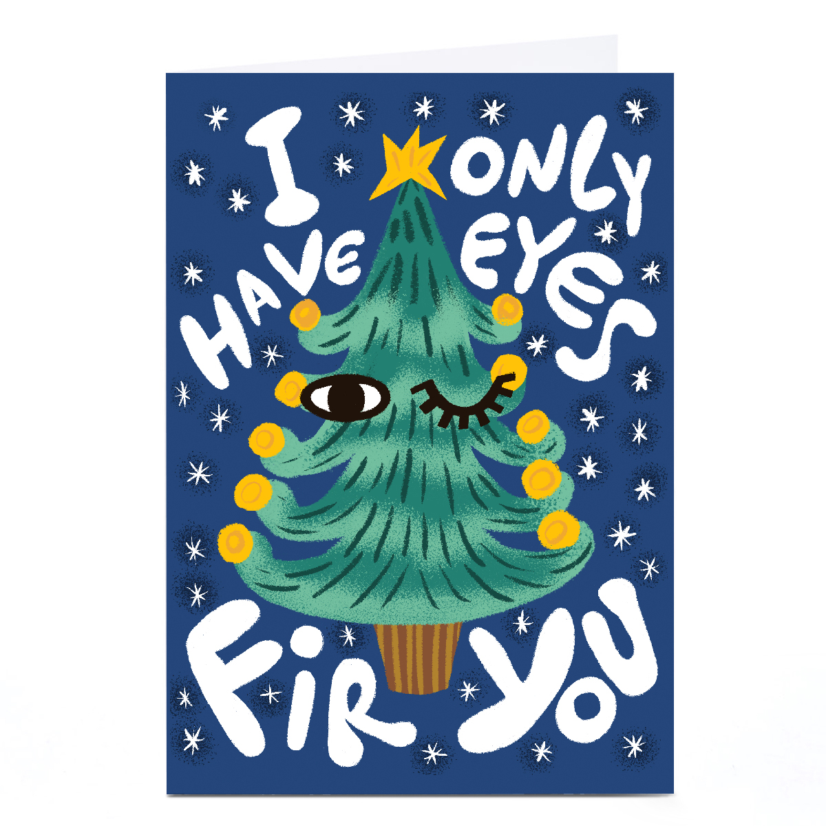 Personalised Stevie Studio Christmas Card - Only Have Eyes Fir You