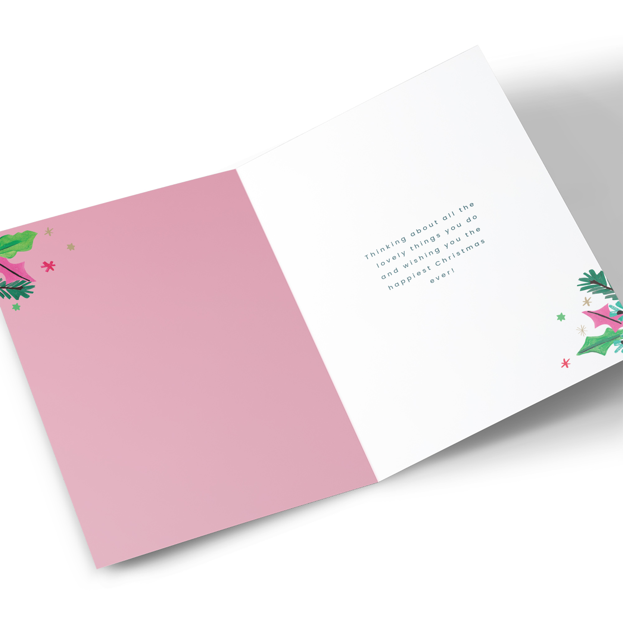 Christmas Card - Baubles and Stars, Foster Mum