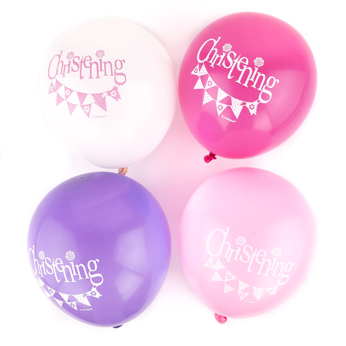 Pink Christening Party Tableware & Decoration Bundle - 16 Guests