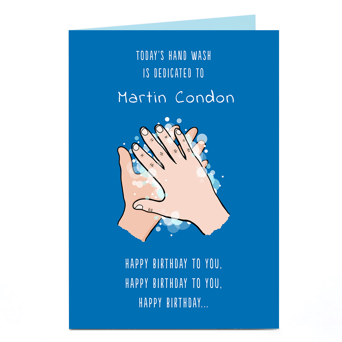 Personalised Birthday Card - Hand Wash