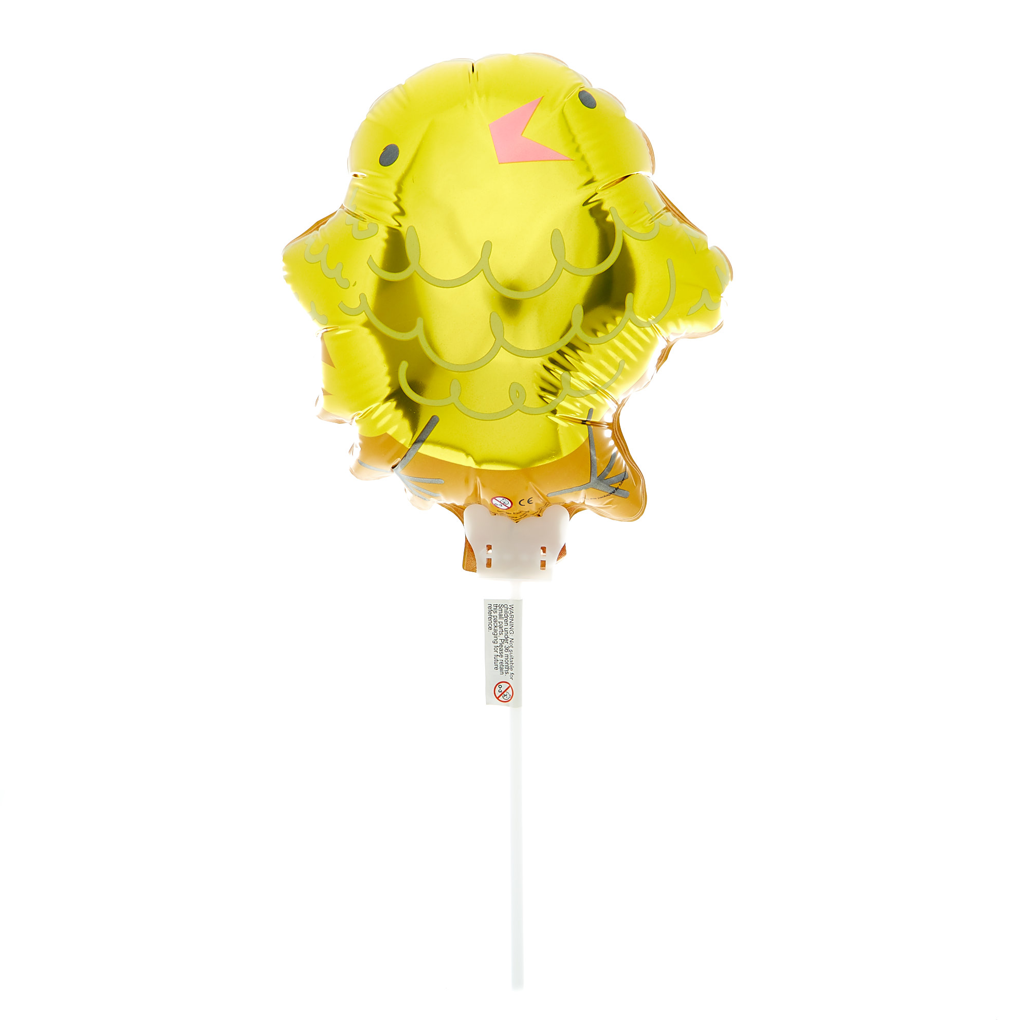 Easter Chick Balloon On A Stick (Deflated)