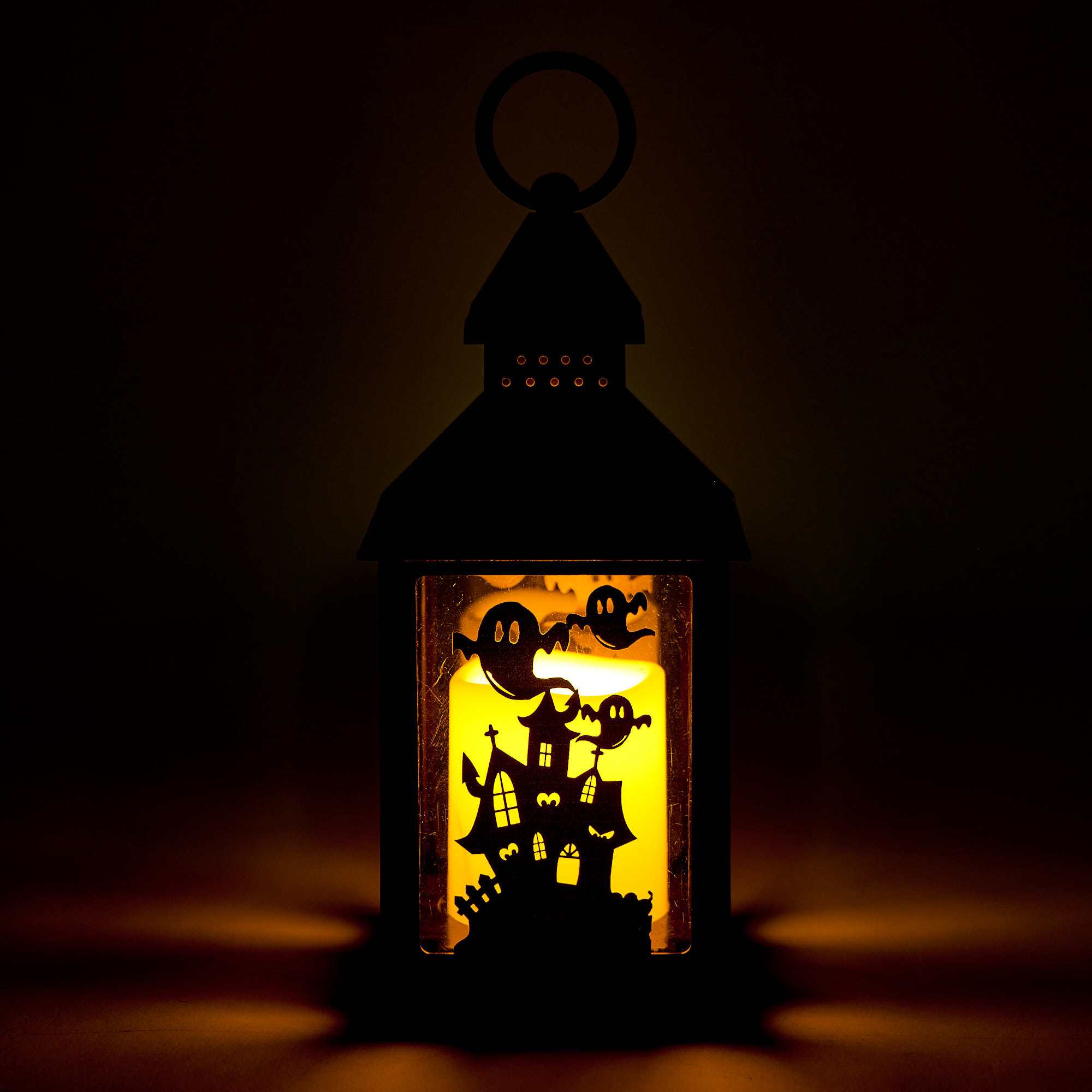 Light-Up Haunted House Lantern