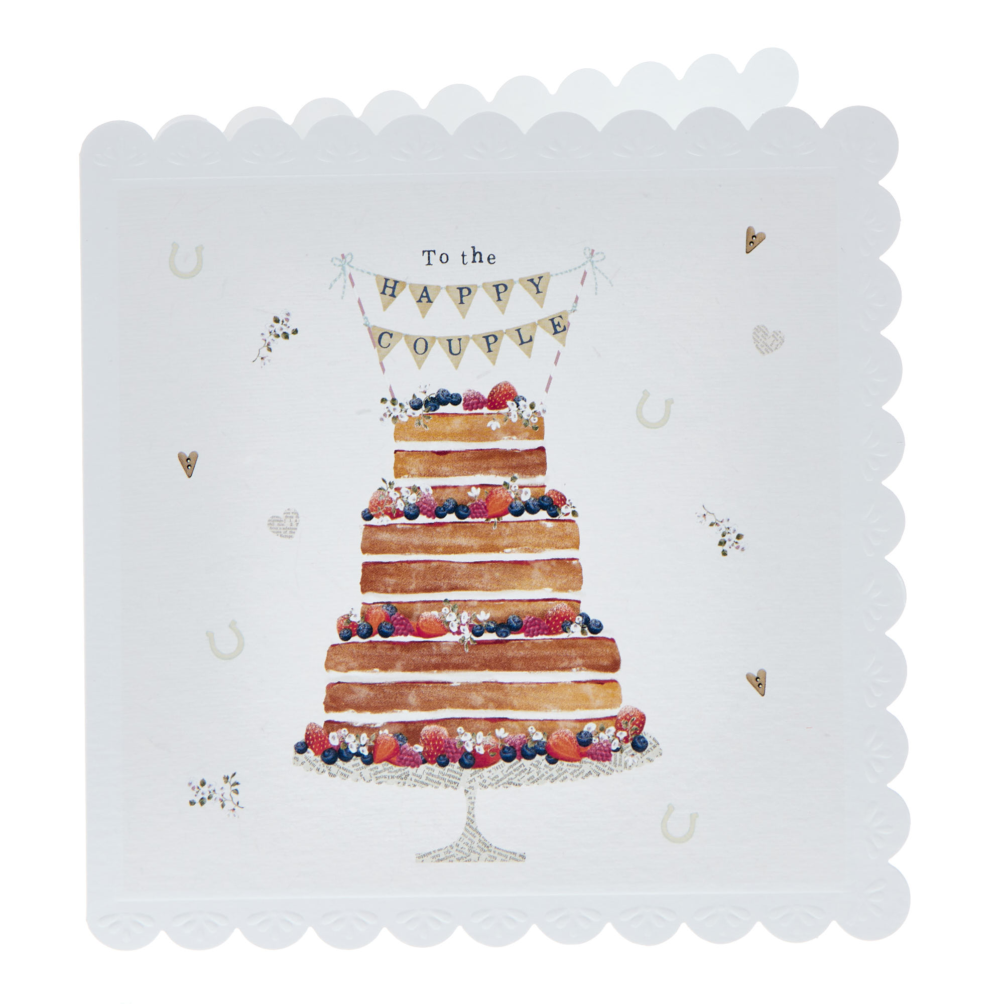 Happy Couple Cake Wedding Card