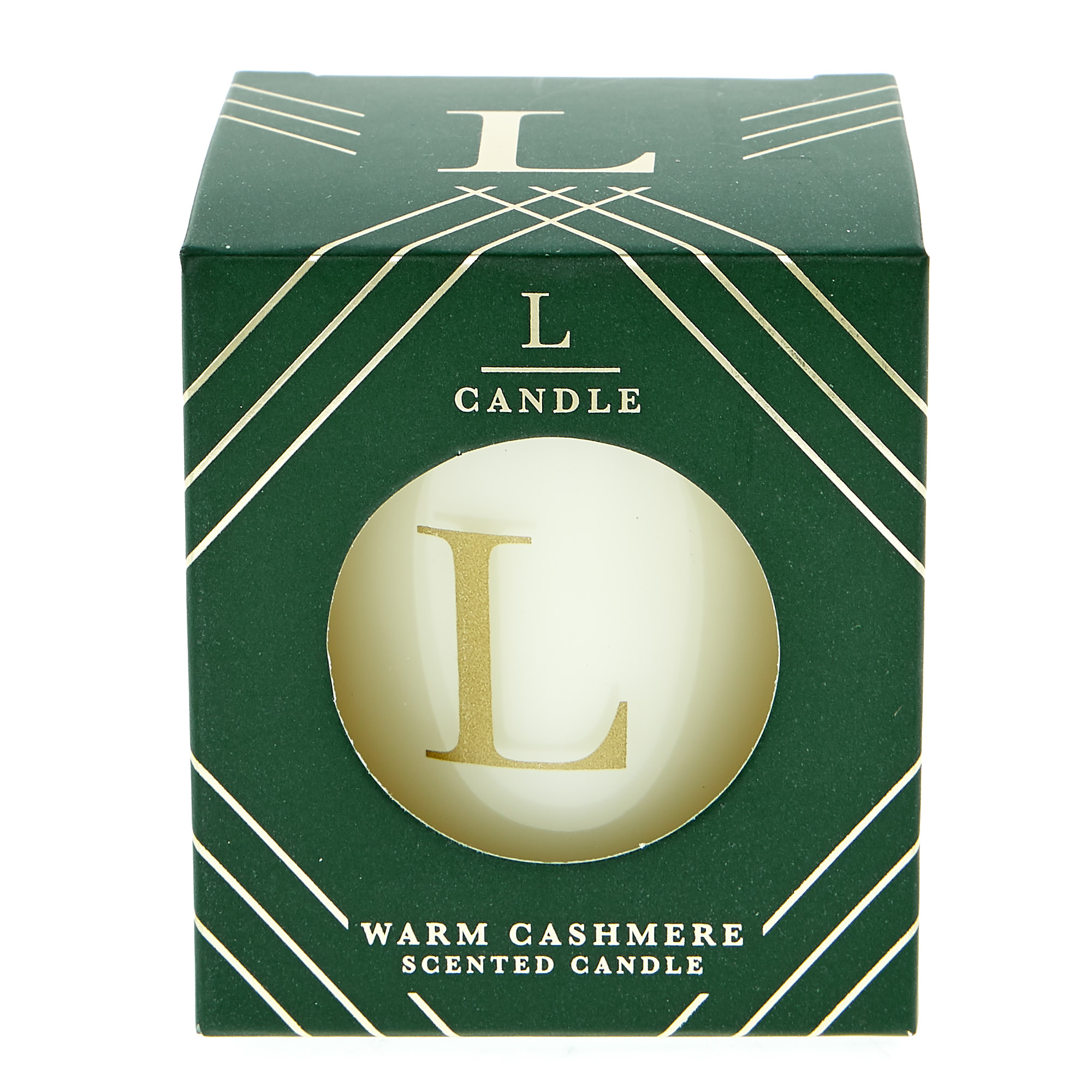 Letter L Warm Cashmere Scented Candle