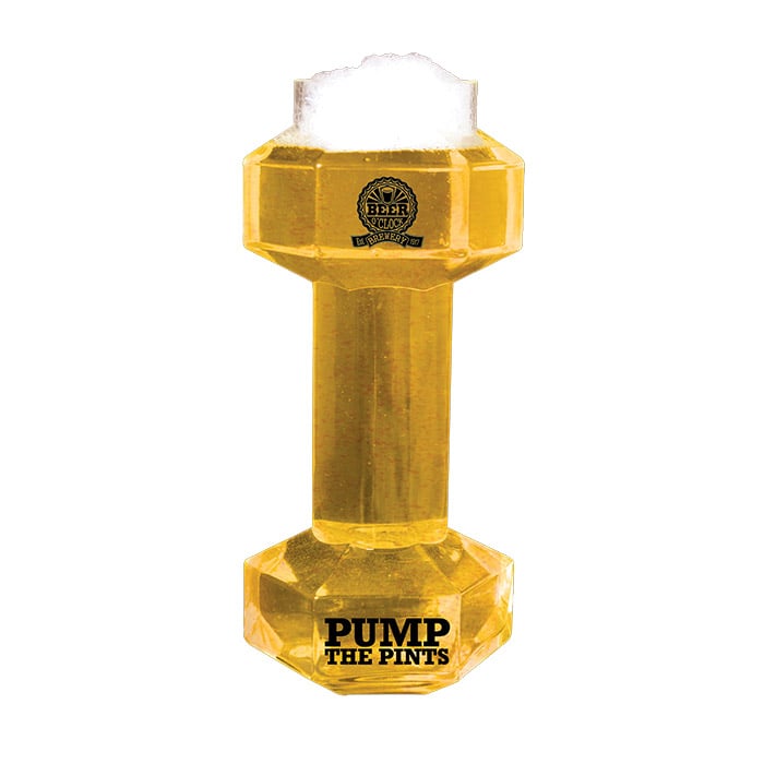 Lifting Dumbbell Beer Glass
