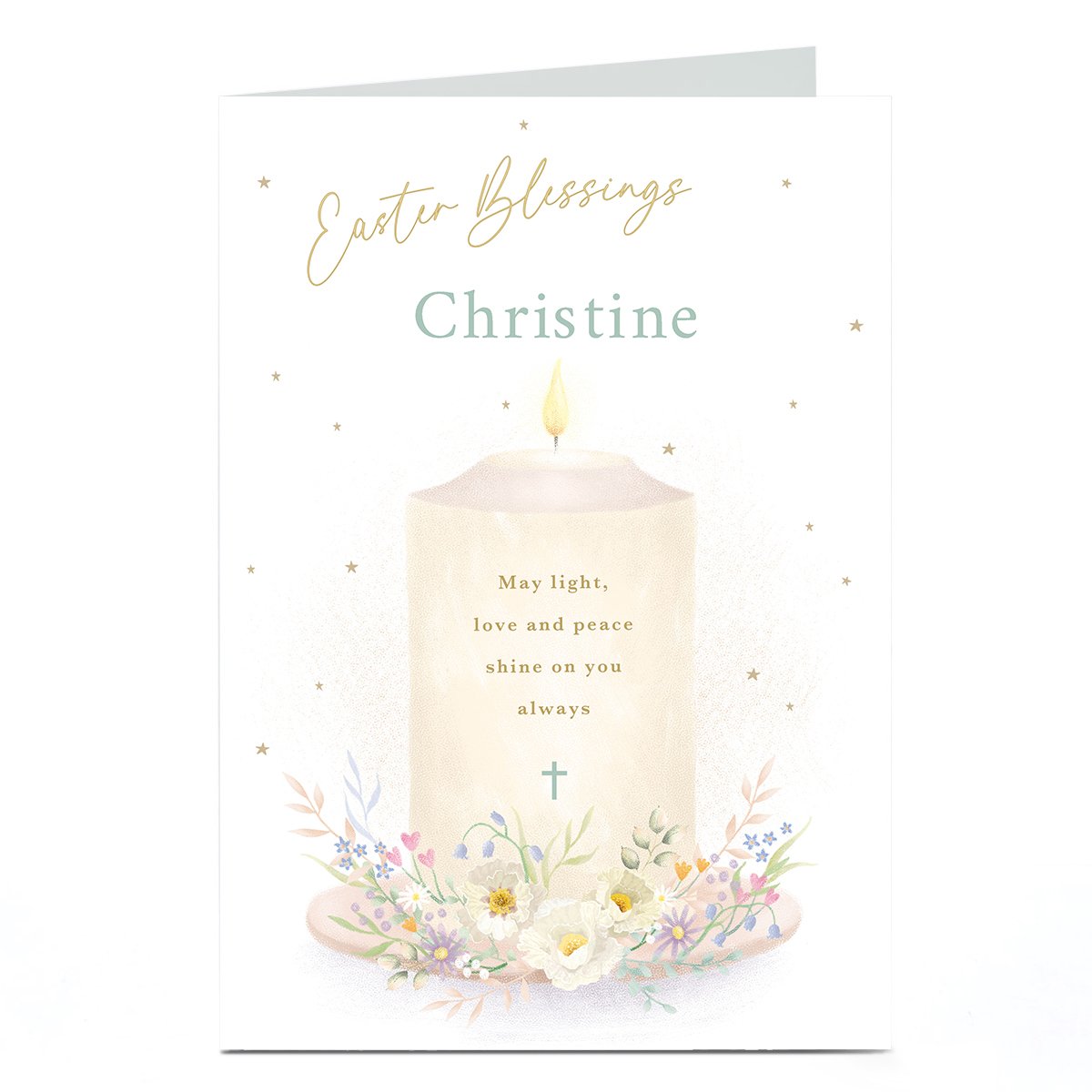 Personalised Easter Card - Light Love and Peace