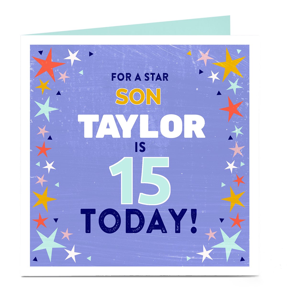Personalised Birthday Card - For a Star Son, Editable Age