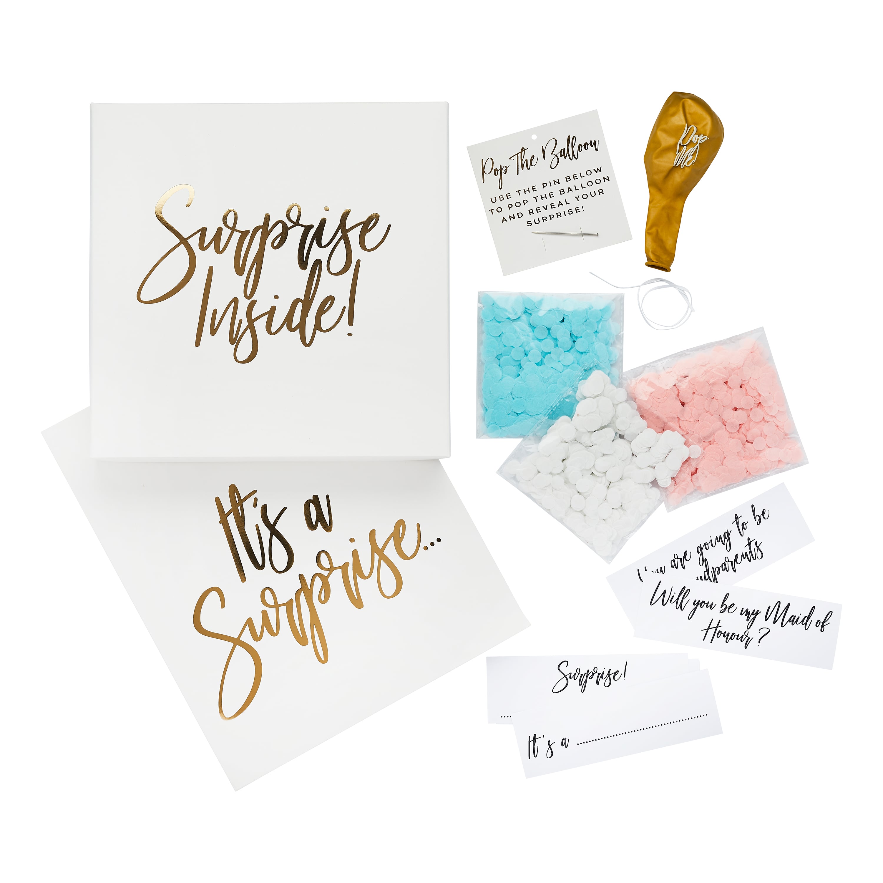 Metallic Gold Surprise In A Box Set