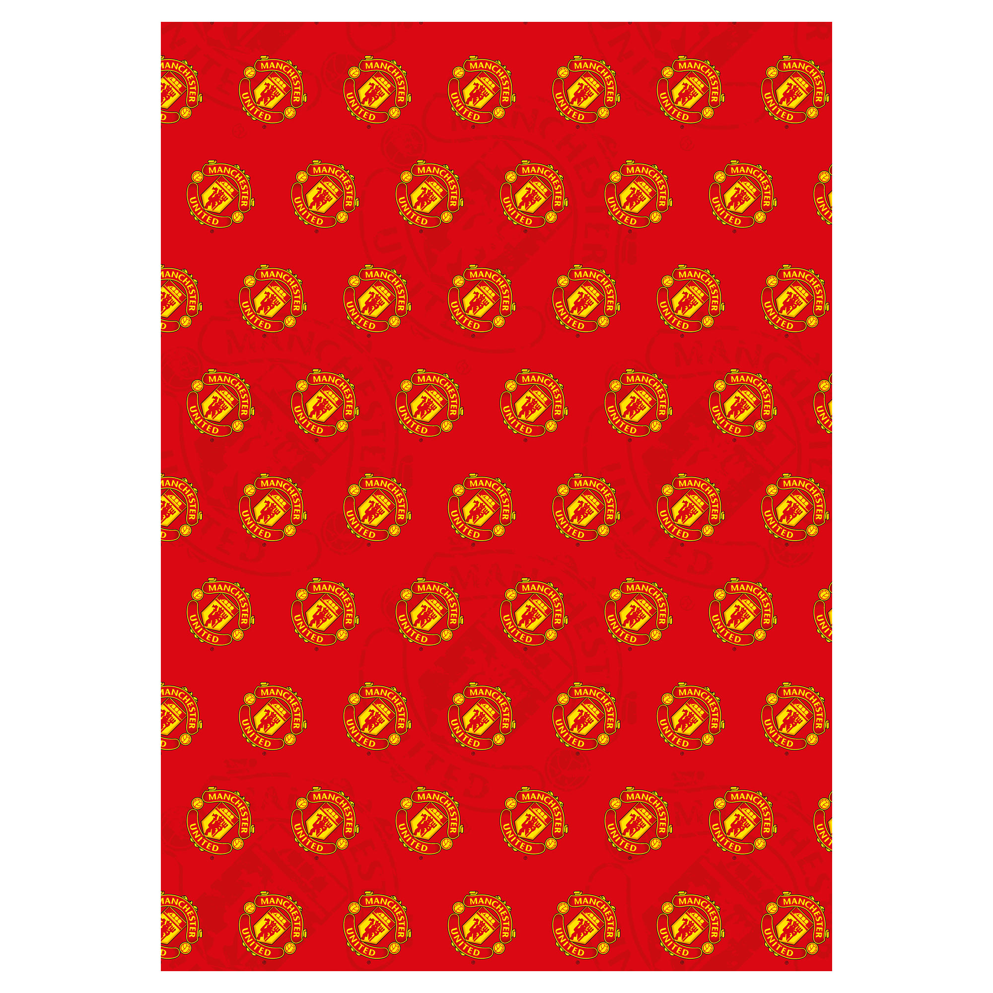 Manchester United Crest Wrapping Paper - 2 Sheets & 2 Tags
