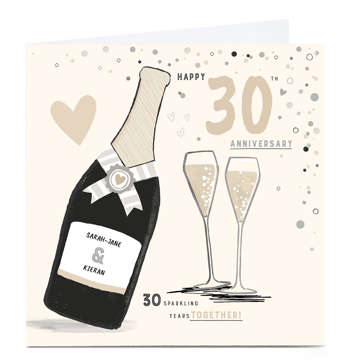 Buy Personalised 30th Anniversary Card - Sparkling Years Together for ...