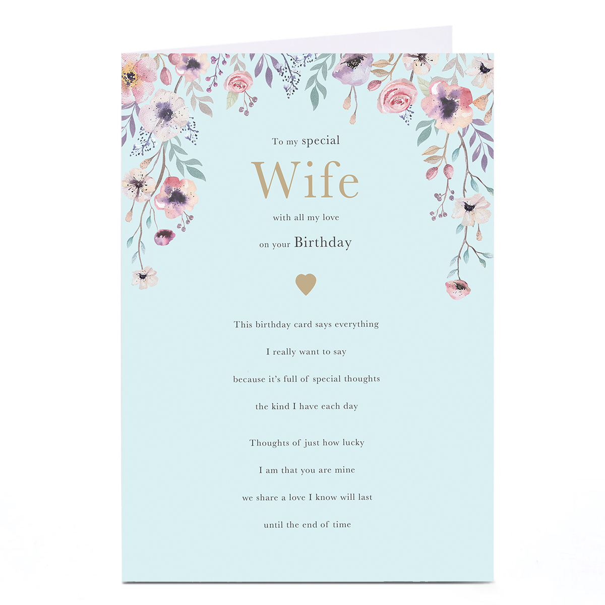 Birthday Card - Special Thoughts I Have Each Day, Wife