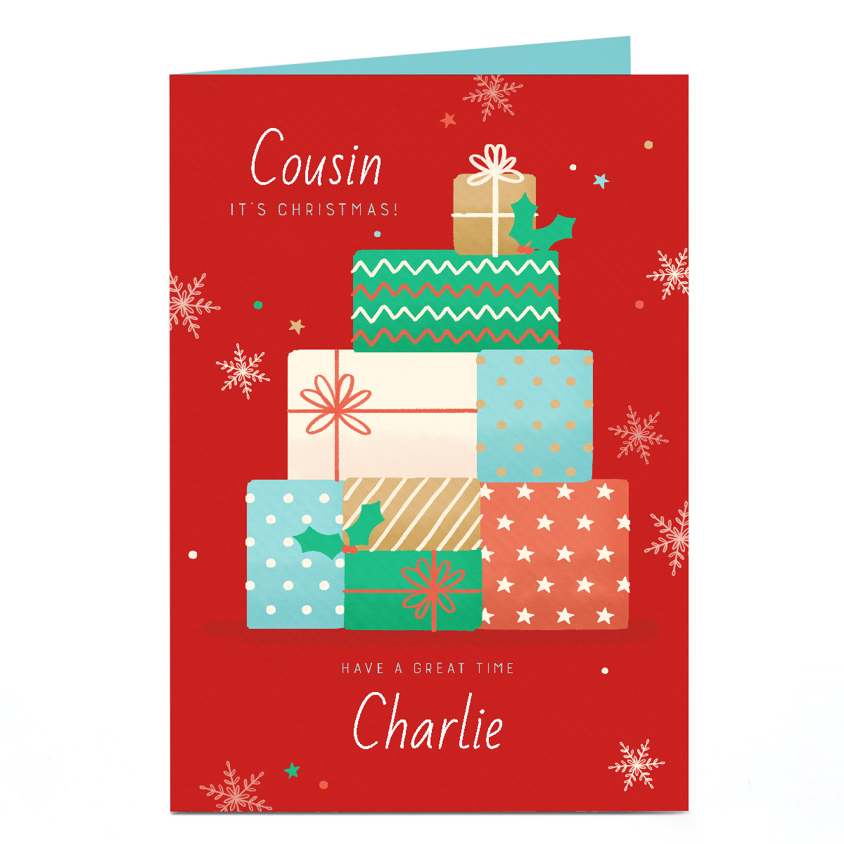 Personalised Christmas Card - Have a great time Presents
