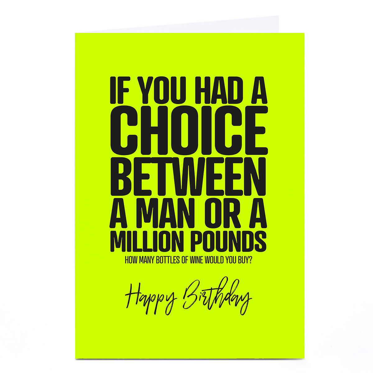 Personalised Punk Birthday Card - A Man Or A Million
