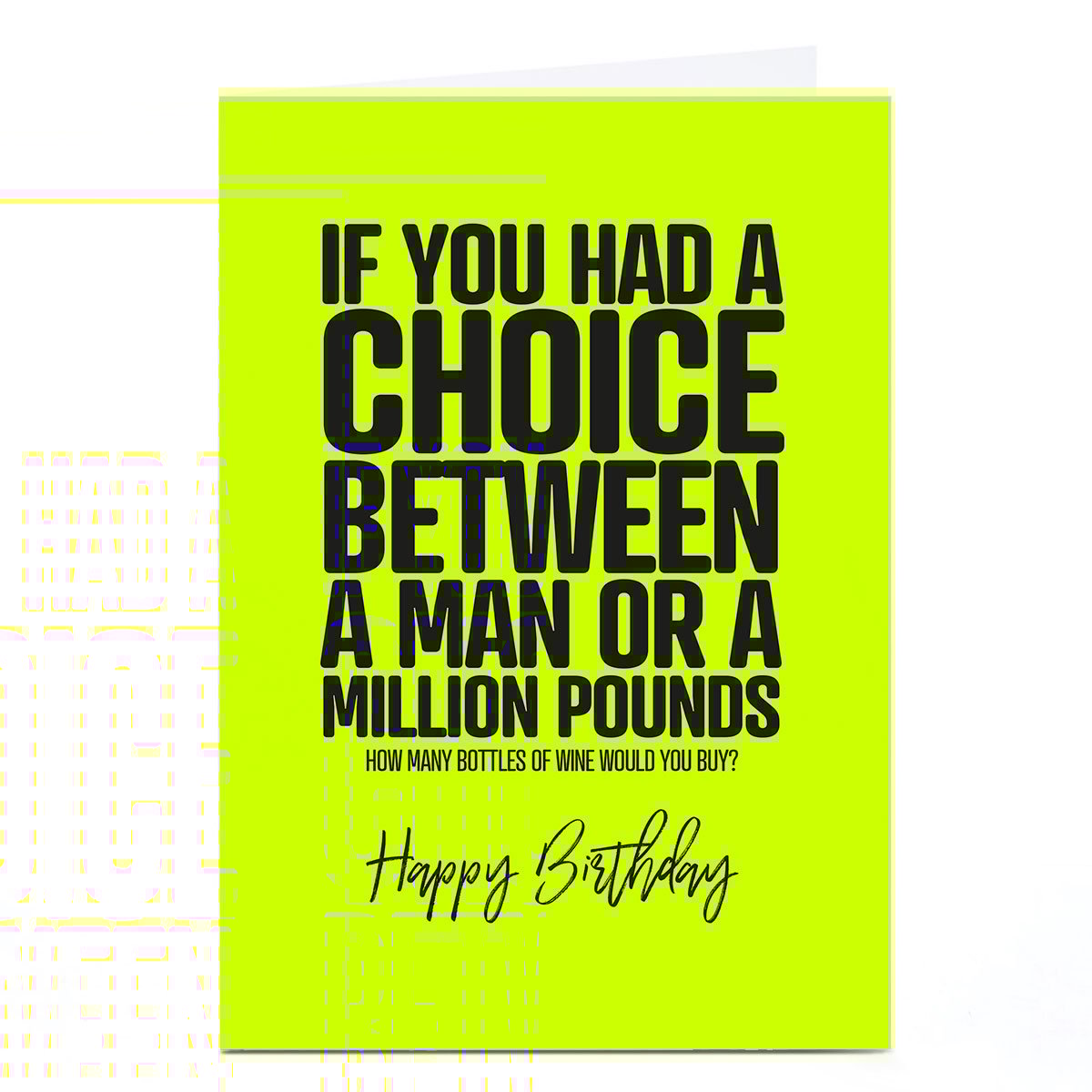 Personalised Punk Birthday Card - A Man Or A Million