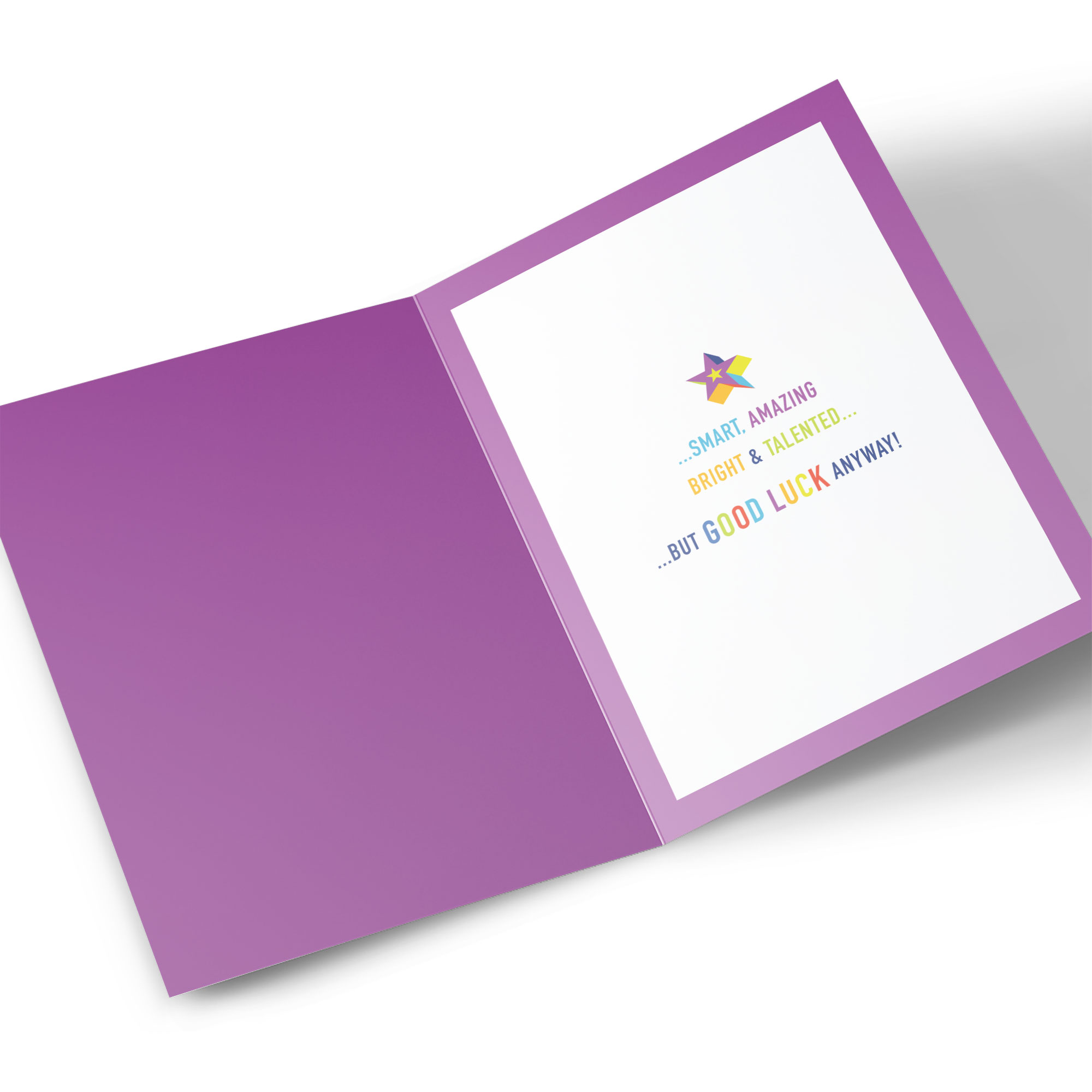 Good Luck Card - Smart Amazing Bright & Talented