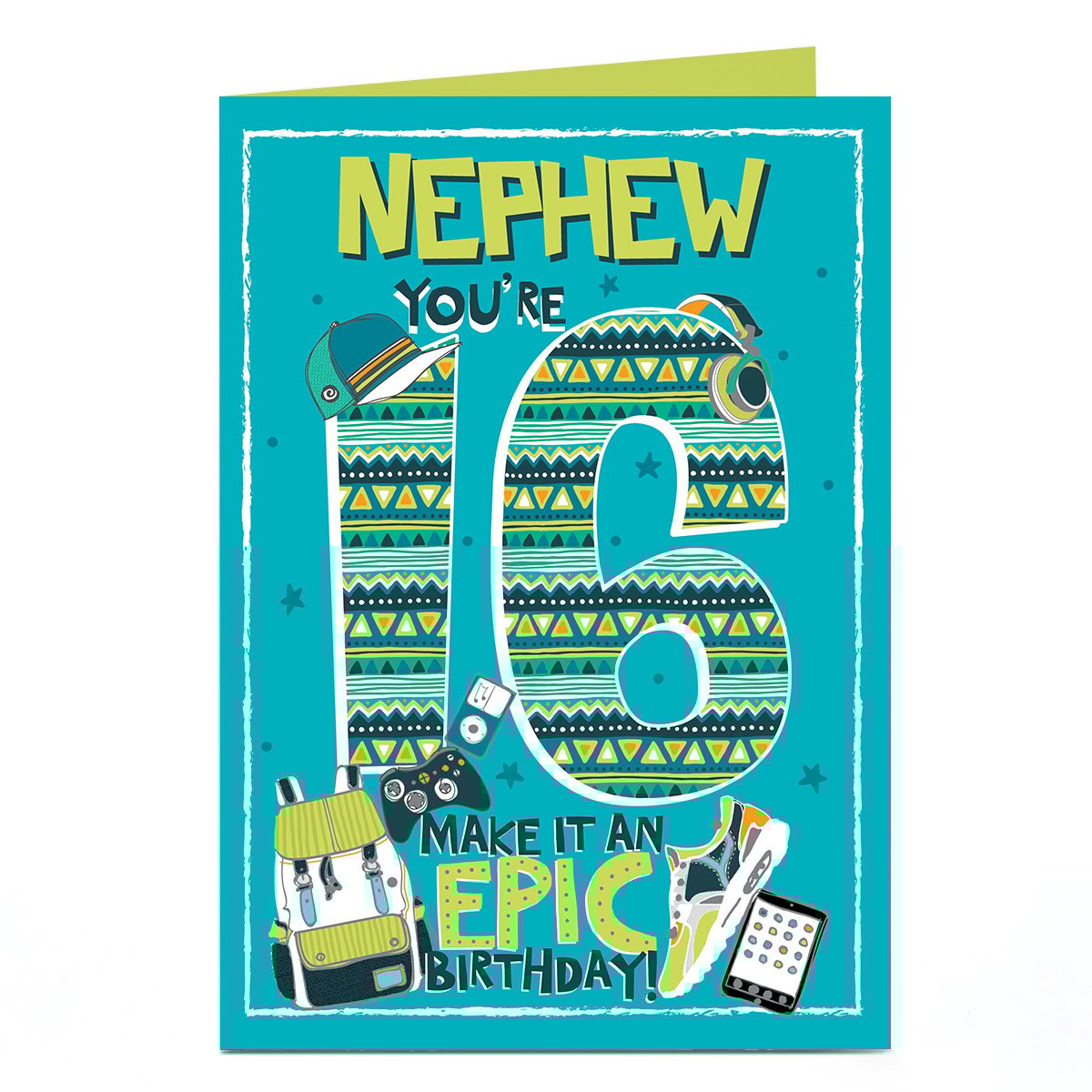 Personalised 16th Birthday Card - Nephew Epic Birthday 
