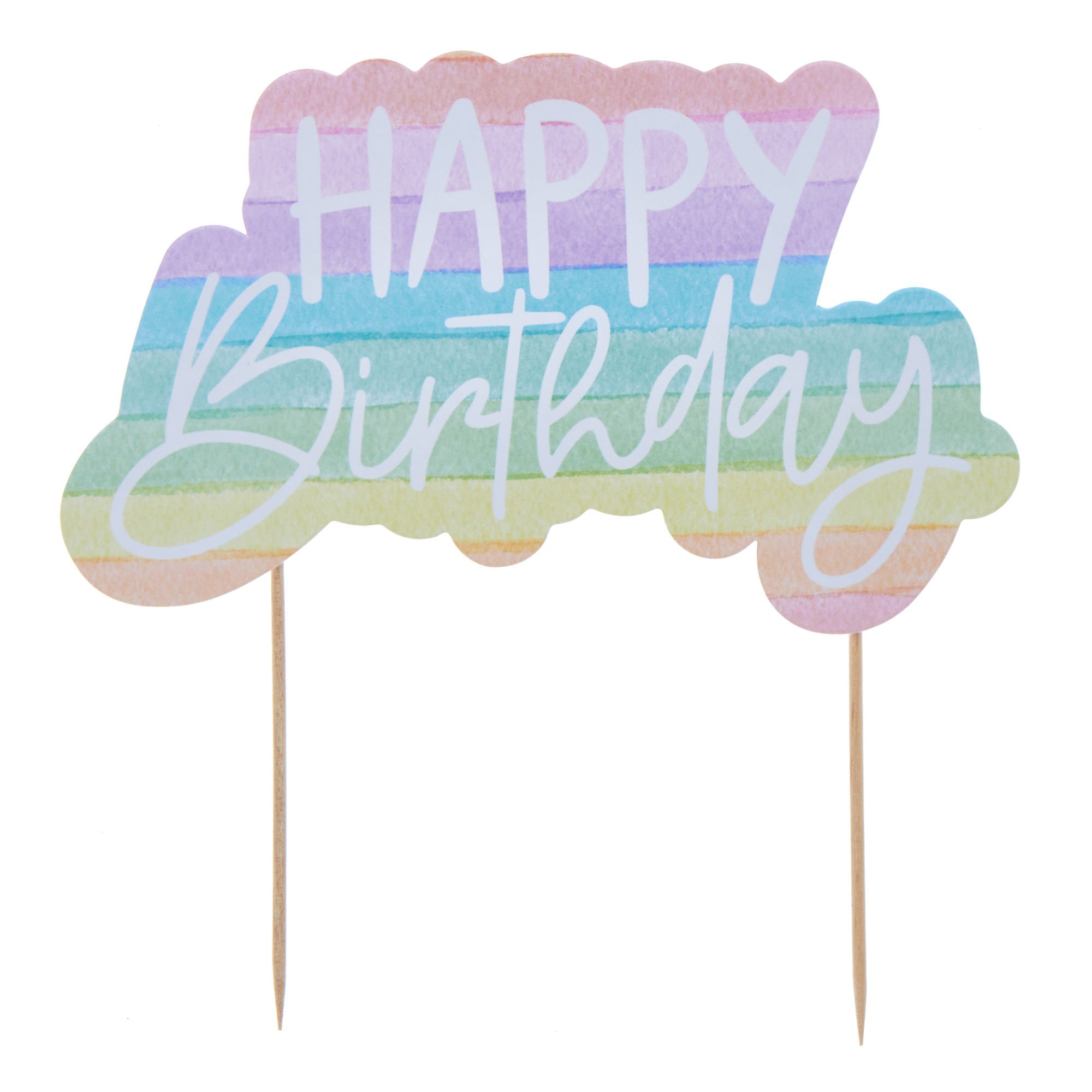 Rainbow Birthday Party Tableware & Decorations Bundle - 8 Guests