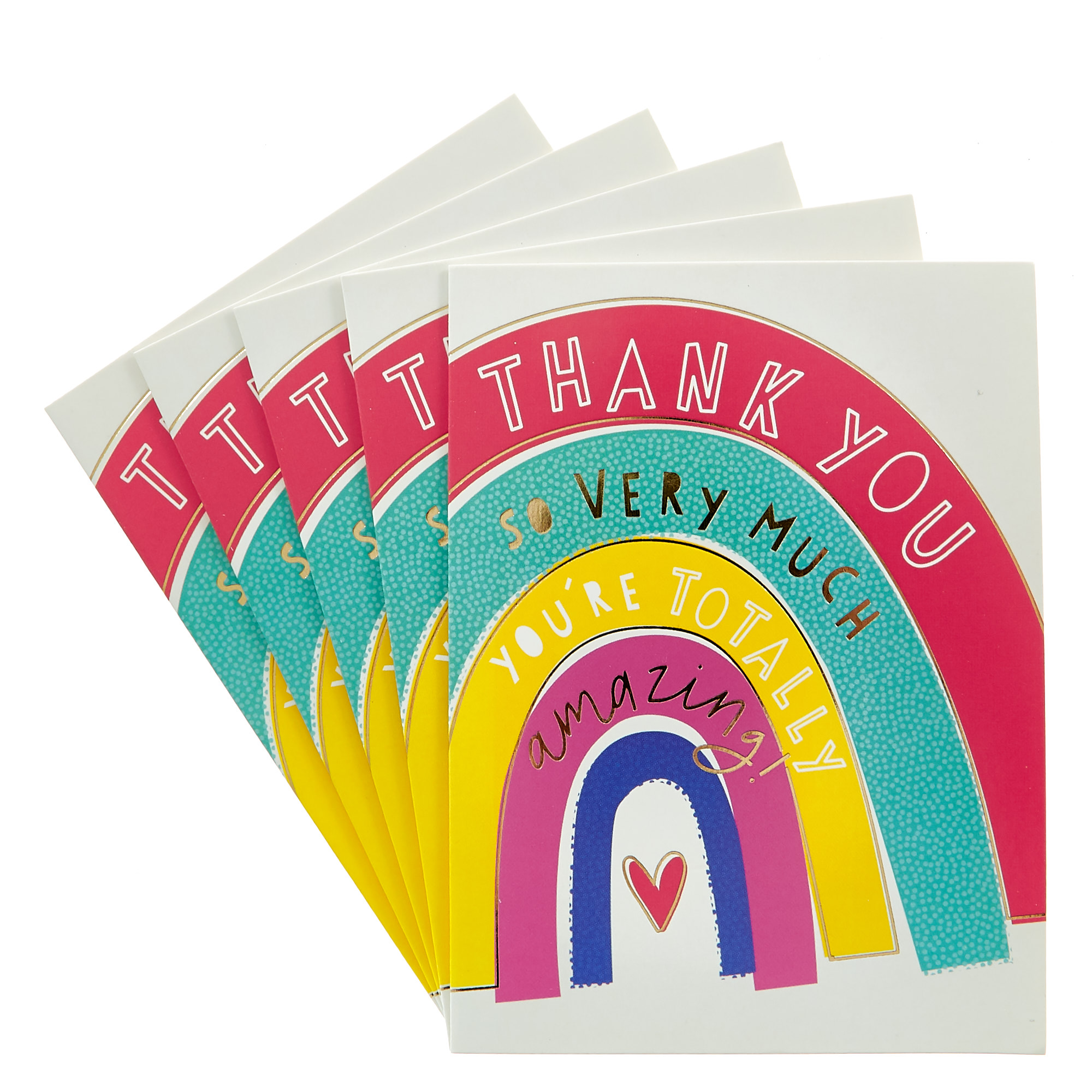 Rainbow Thank You Cards - Pack Of 12