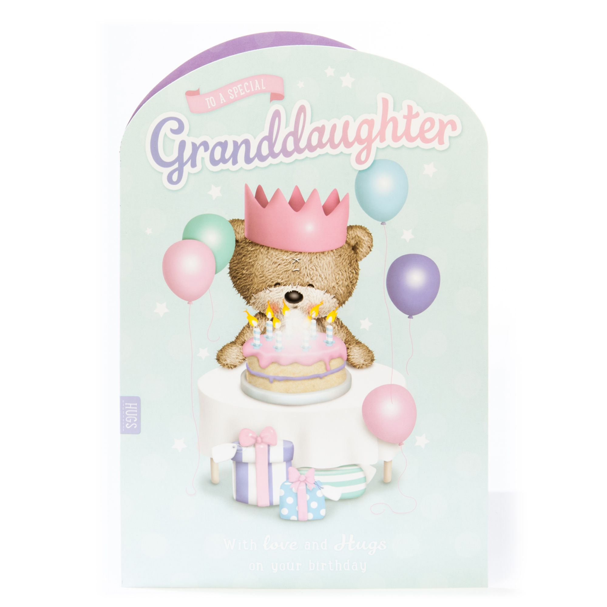 Giant Hugs Bear Birthday Card - Granddaughter 