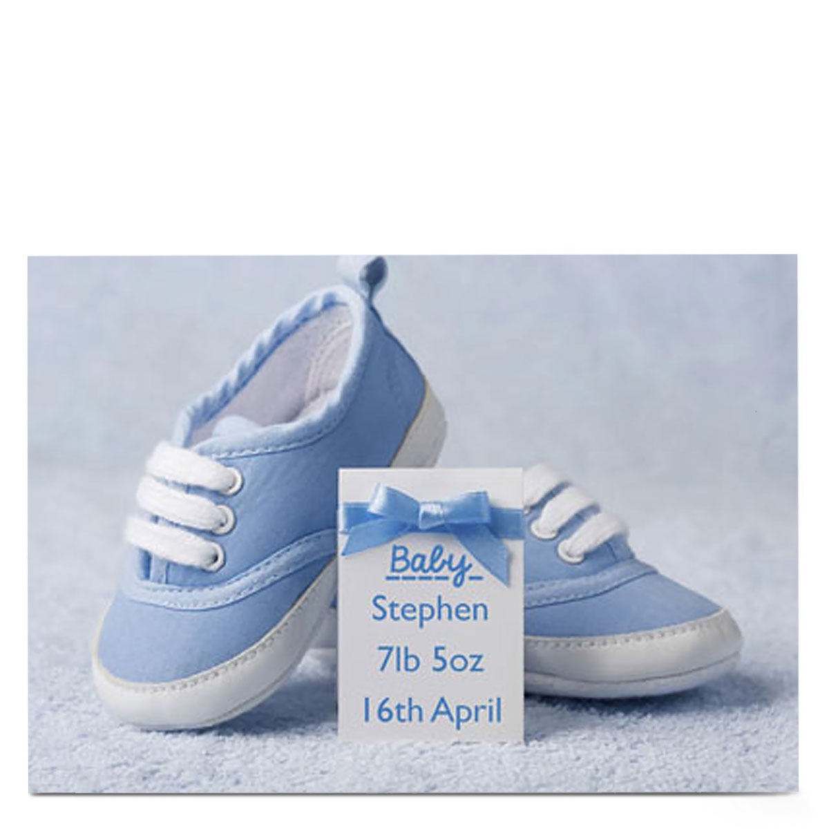 Personalised Card - Baby Blue Shoes