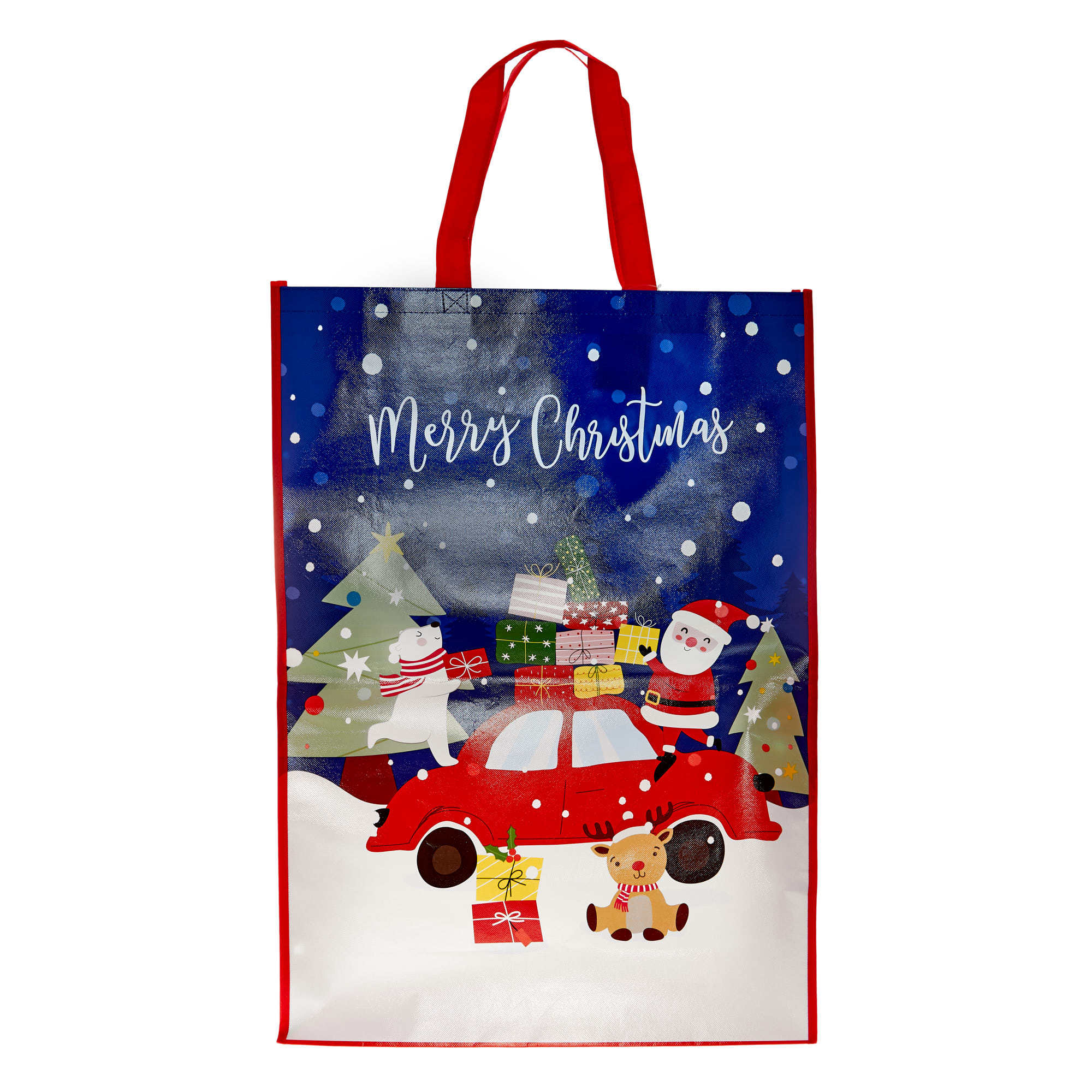 Giant Woven Merry Christmas Gift Sack
