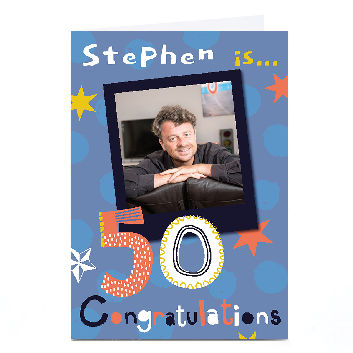 Bev Hopwood 50th Birthday Photo Card - Congratulations