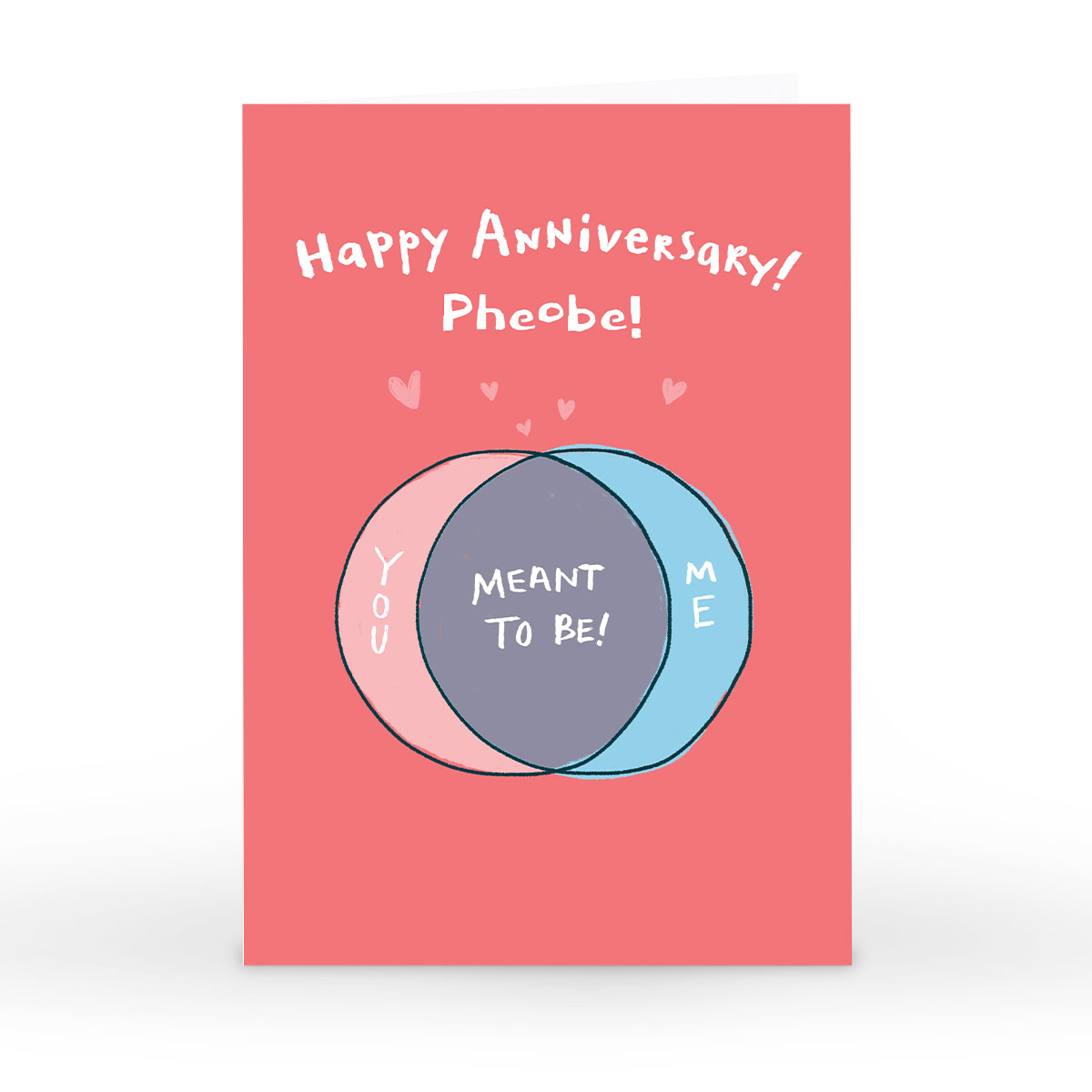 Personalised Hew Ma Anniversary Card - Meant To Be!