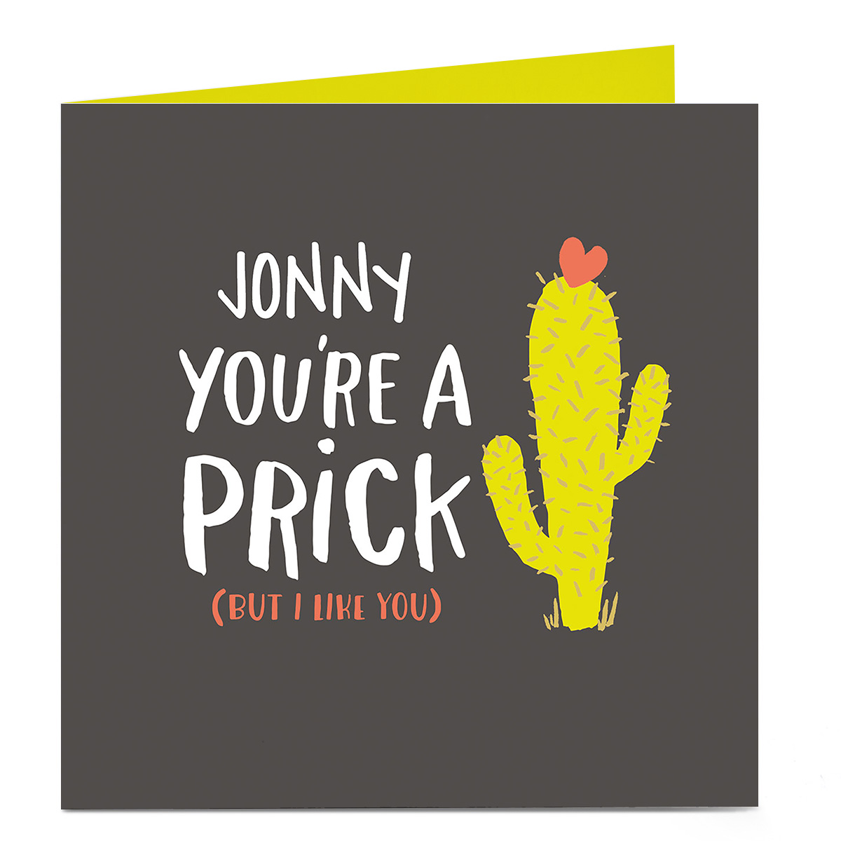 Personalised Card - Cactus Prick