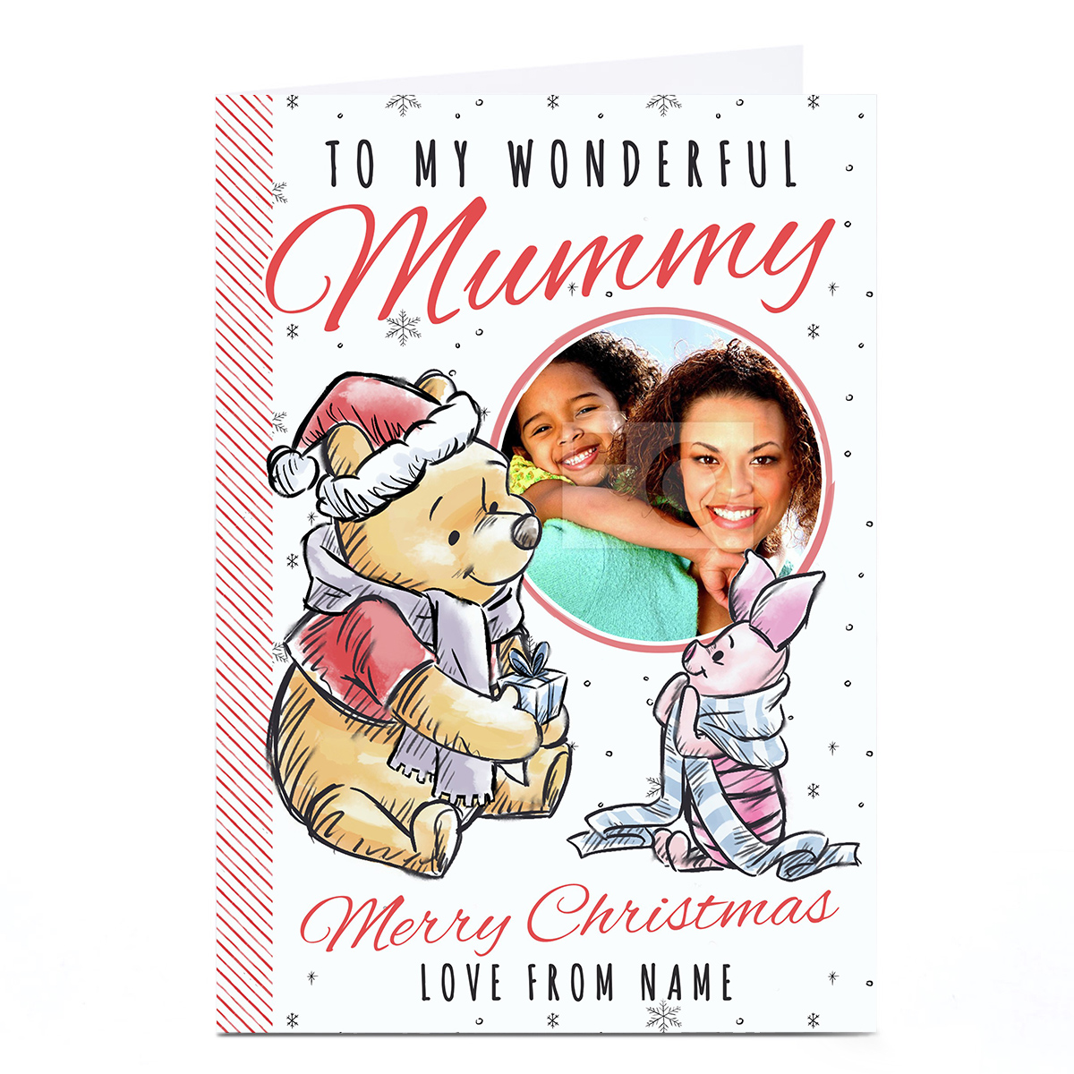 Photo Winnie The Pooh Christmas Card - Winnie & Piglet, Mummy