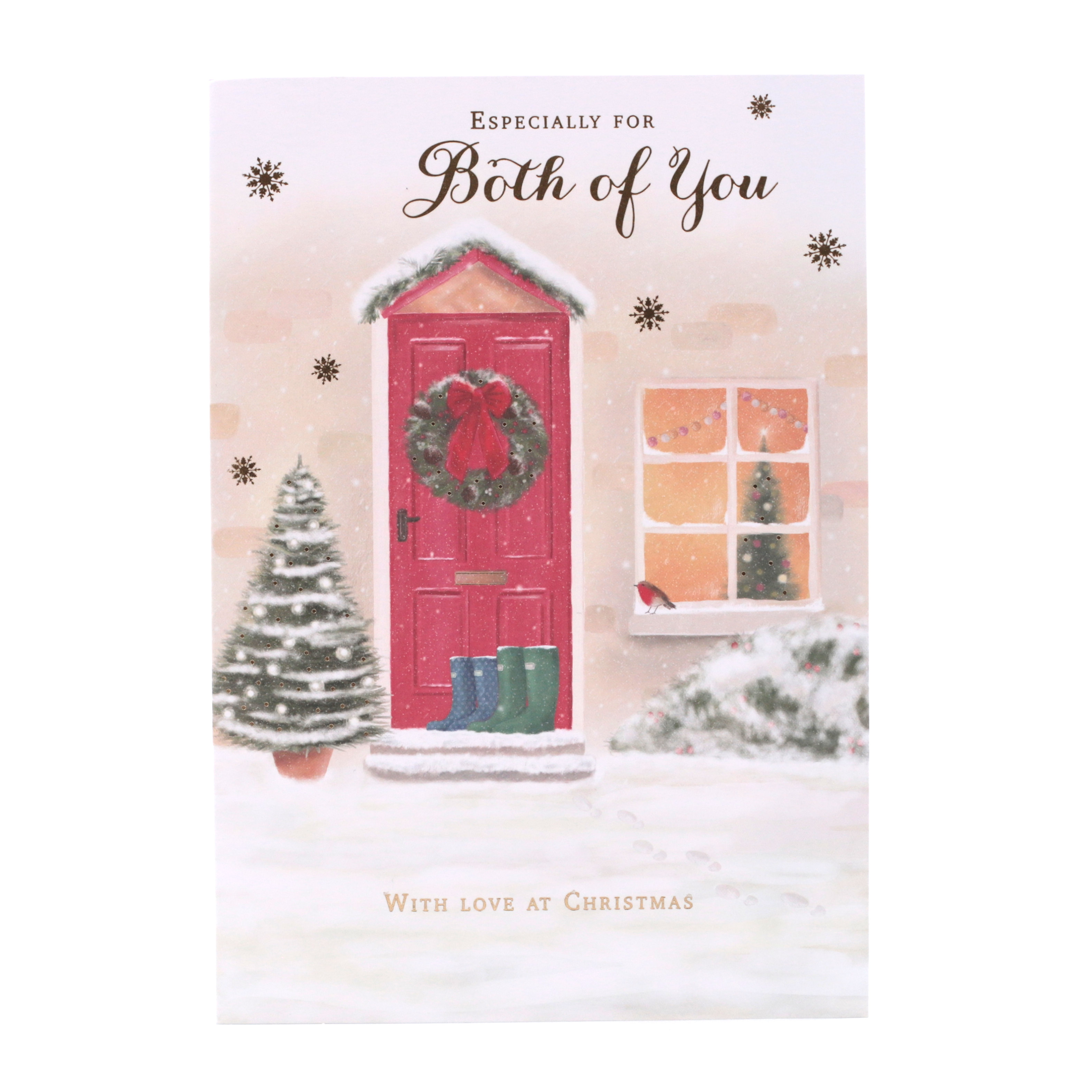 Christmas Card - To Both Of You, Festive Doorway