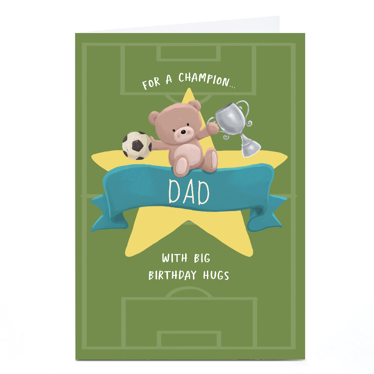Personalised Hugs Birthday Card - Champion Football Hugs