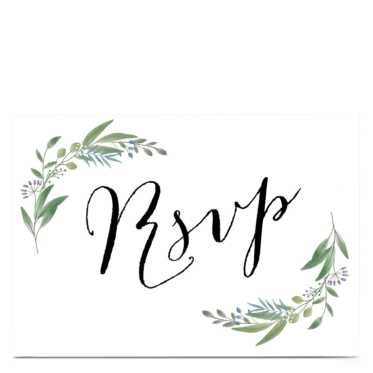 Personalised Wedding RSVP Card - Modern Botanical