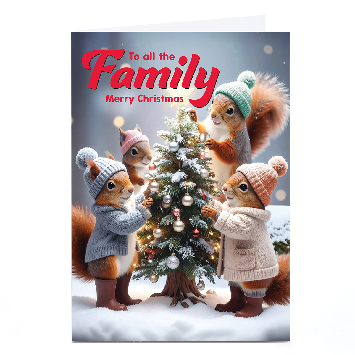 Zoo-per Duper Christmas Card - Squirrel Family