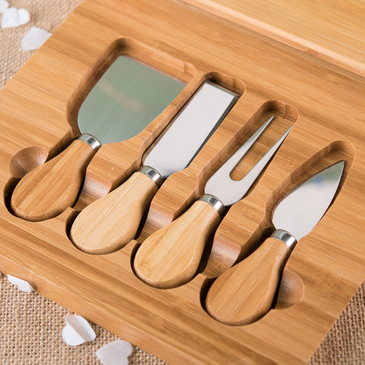 Personalised Large Rectangular Wooden Cheeseboard - Mr & Mrs