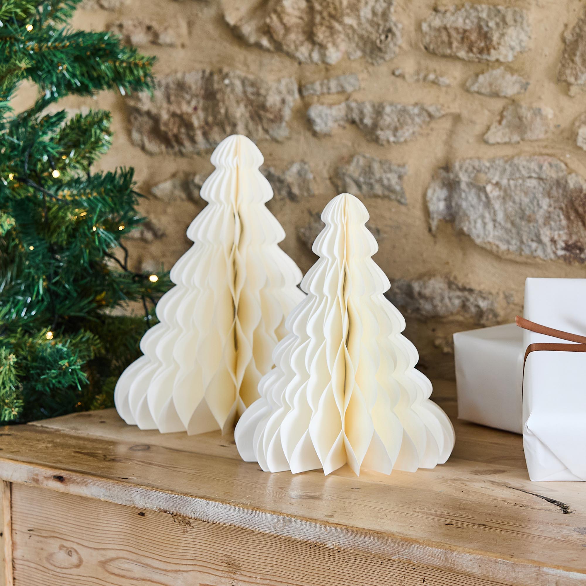 White Honeycomb Trees - Pack of 2