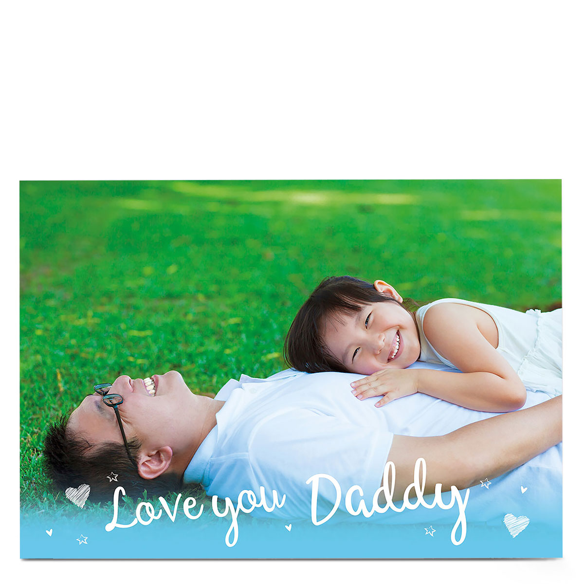 Photo Card - Light Blue Love You Daddy