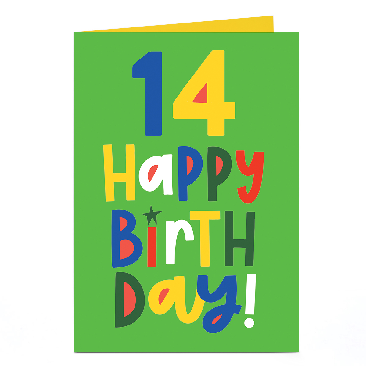 14th Birthday Card - Great Happy Birthday Letters