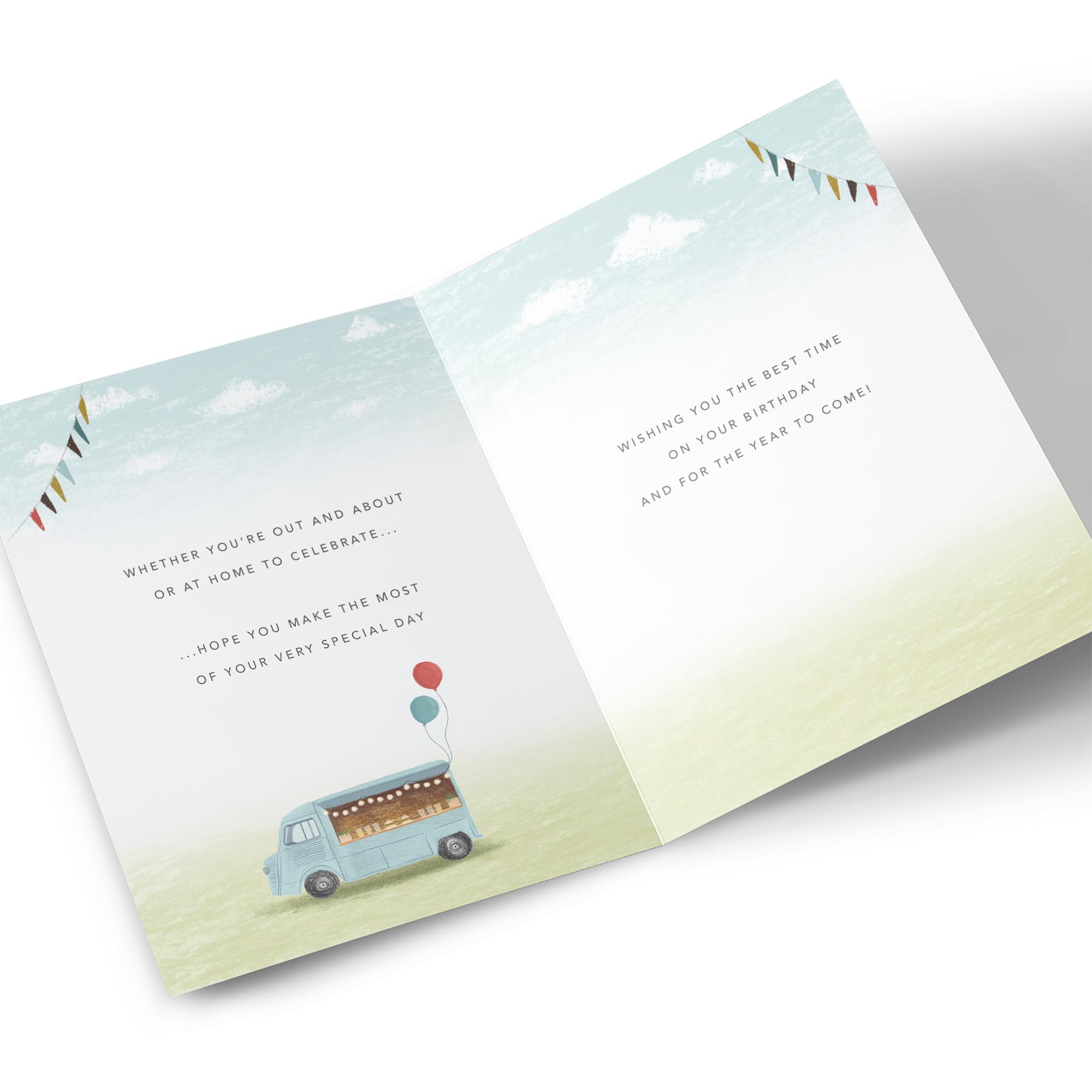 Birthday Card - Camping and Food Truck, Son