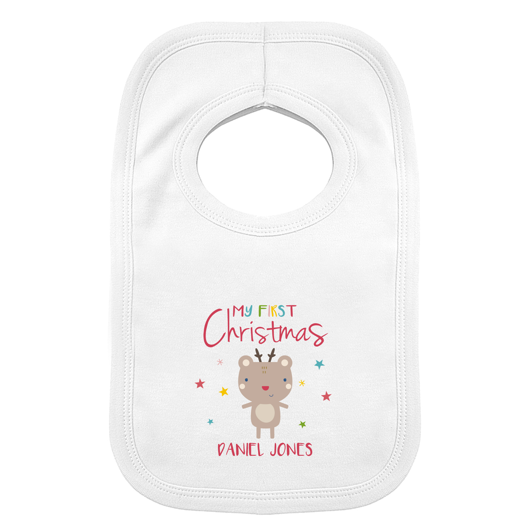 my first christmas bib personalised