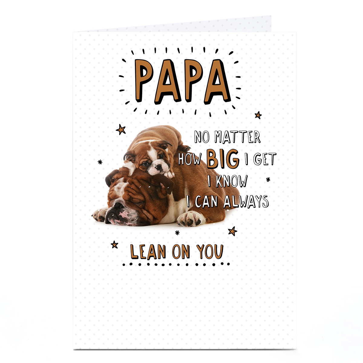 I Know I Can Always Lean on You, Papa Card
