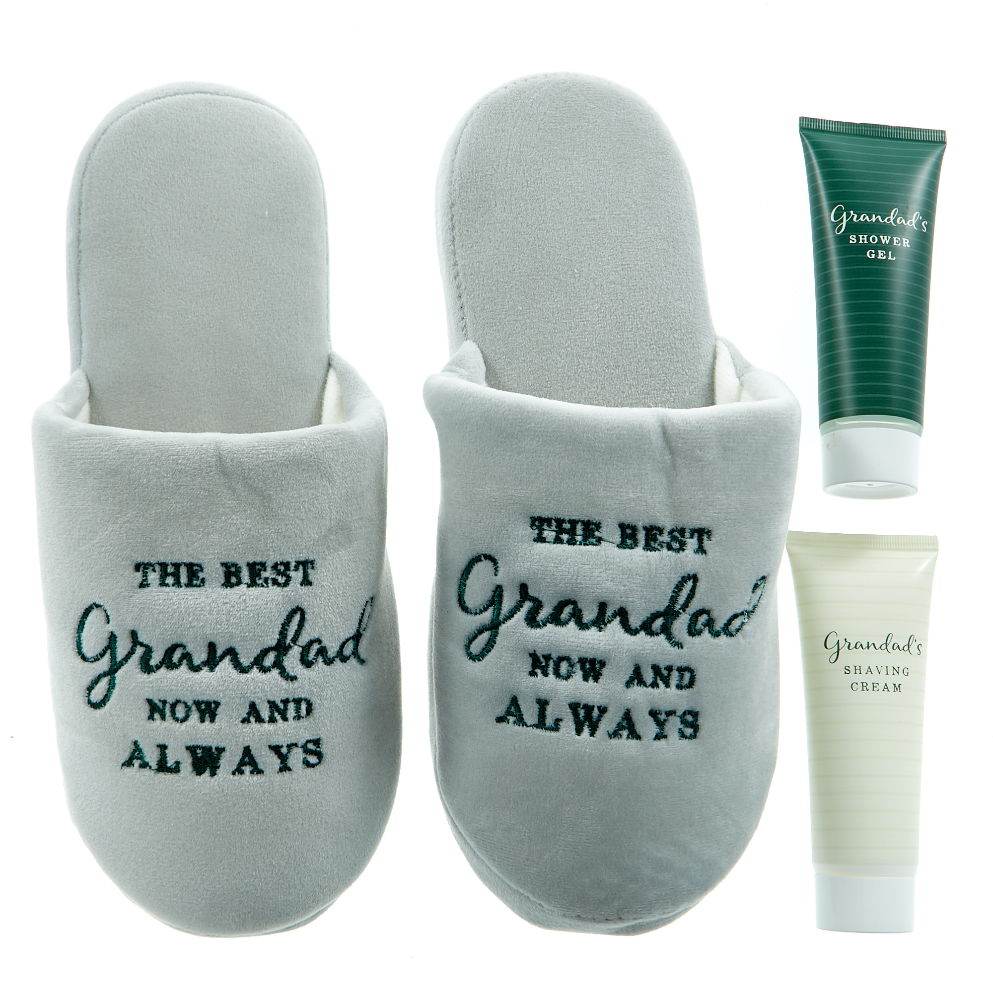Grandad's Slippers & Toiletries Set - Size 10-11