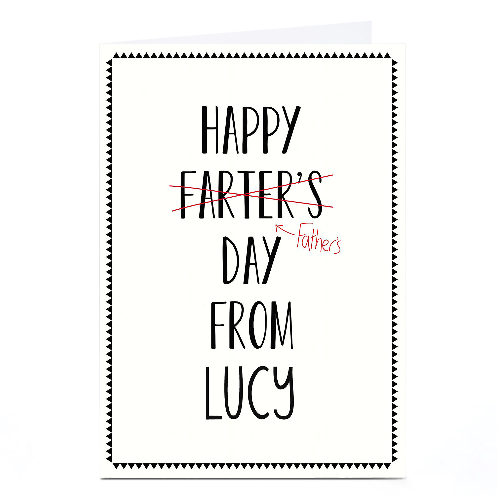 Personalised Father's Day Card - Farter's Day