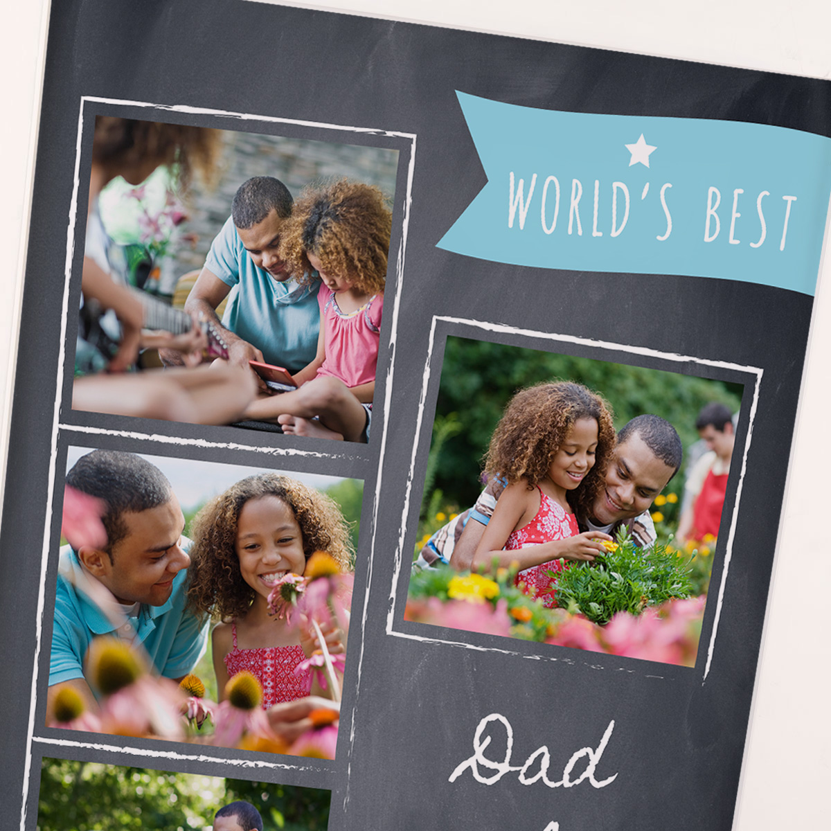 Photo Upload Print - 4 Photos, World's Best