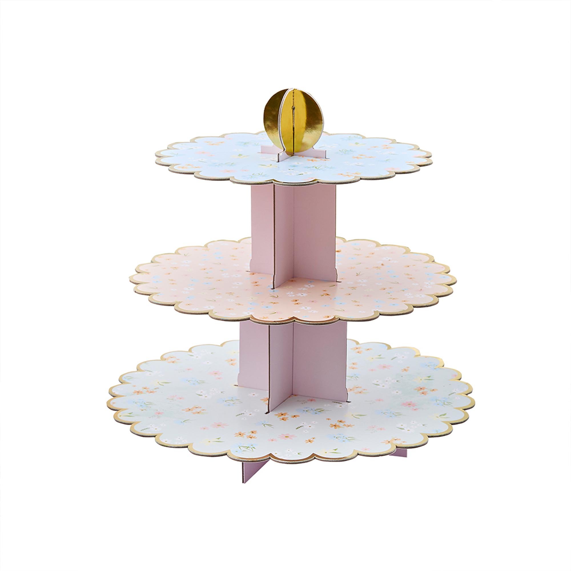Floral 3 Tier Cake Stand 