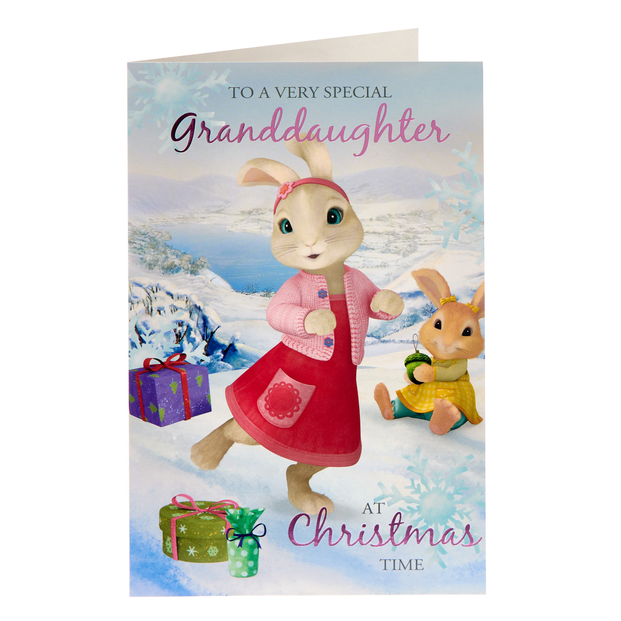 Peter Rabbit Lily Bobtail Granddaughter Christmas Card
