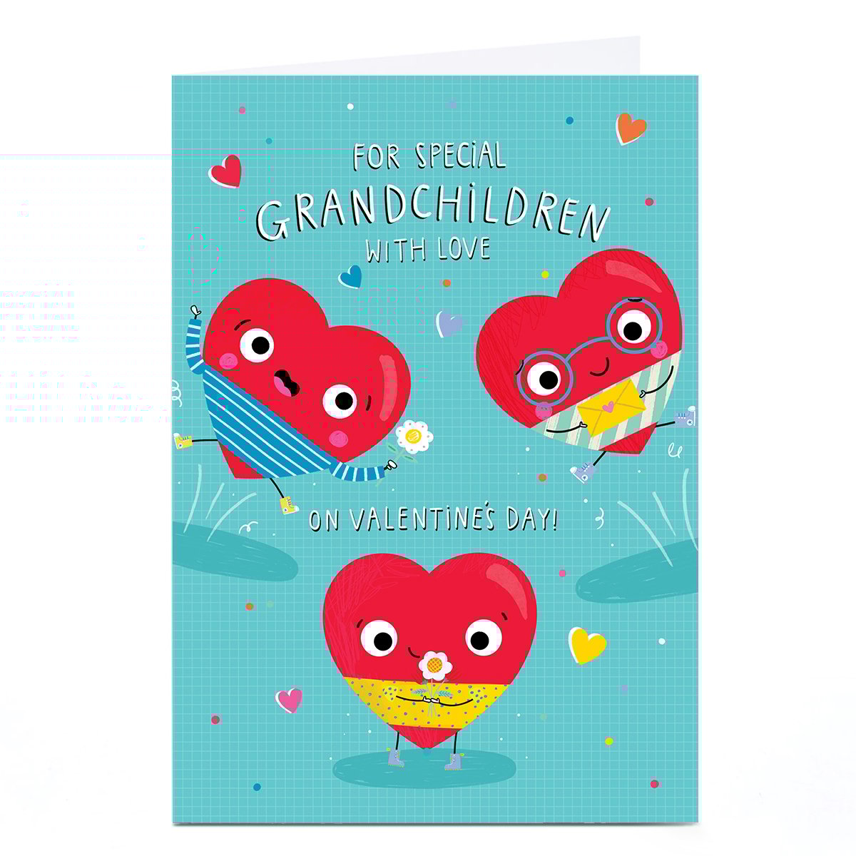 Valentine's Day Card For The Grandchildren - Bouncing Hearts