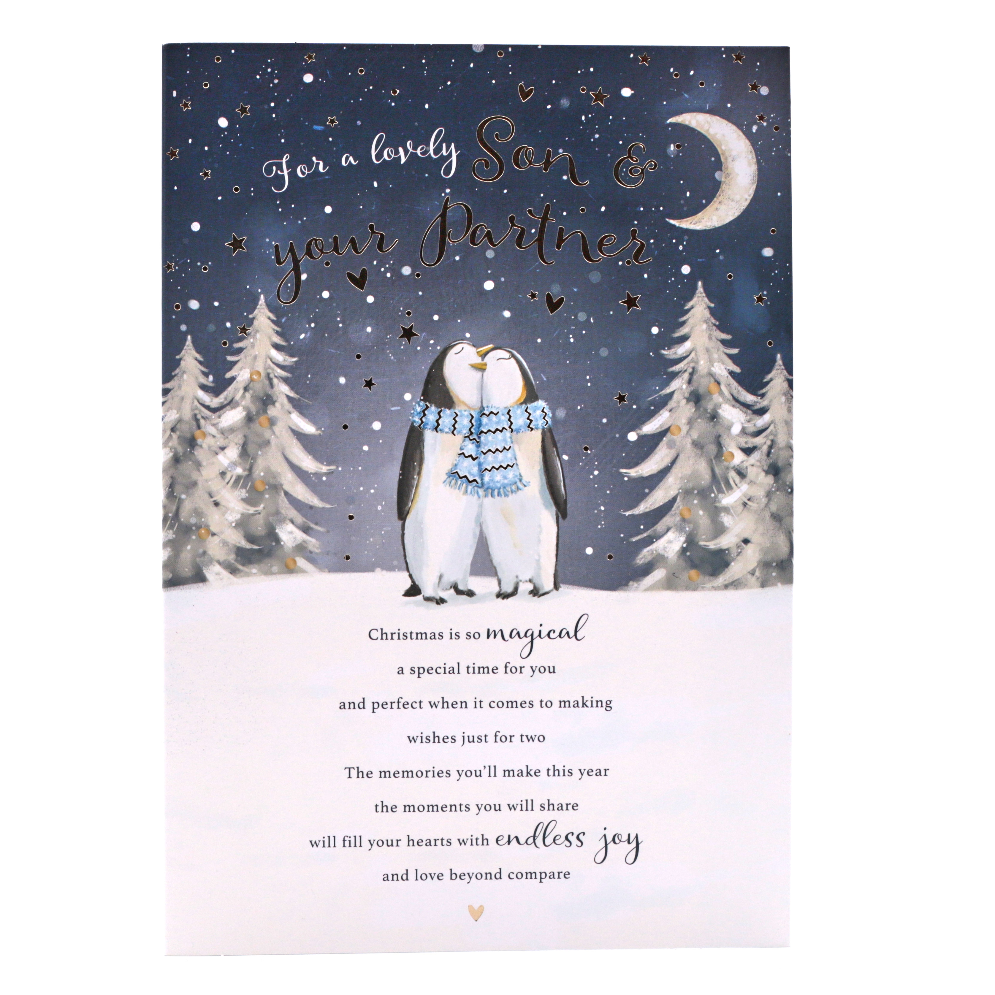 Christmas Card - Son & Partner Penguins