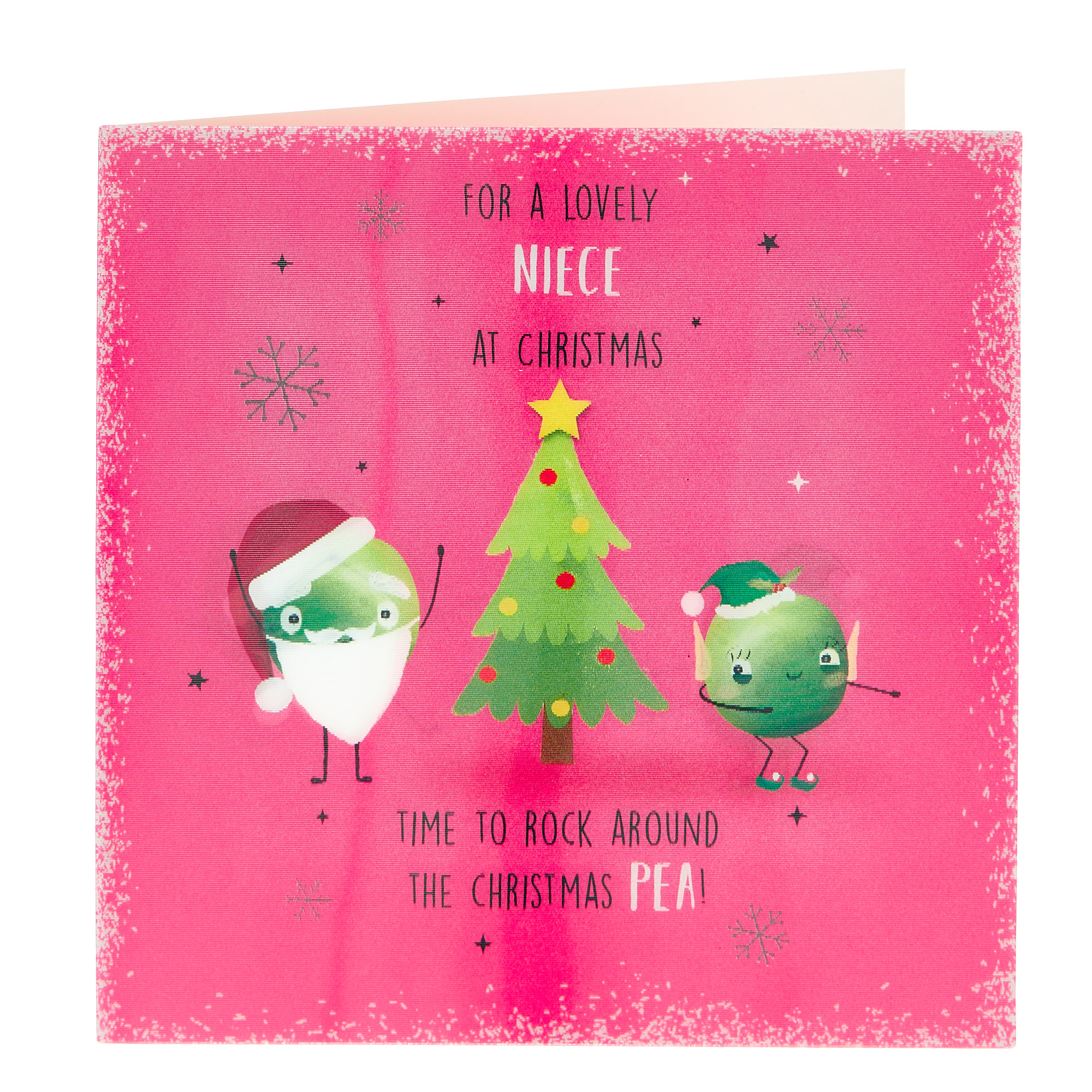 Hologram Christmas Card - Lovely Niece