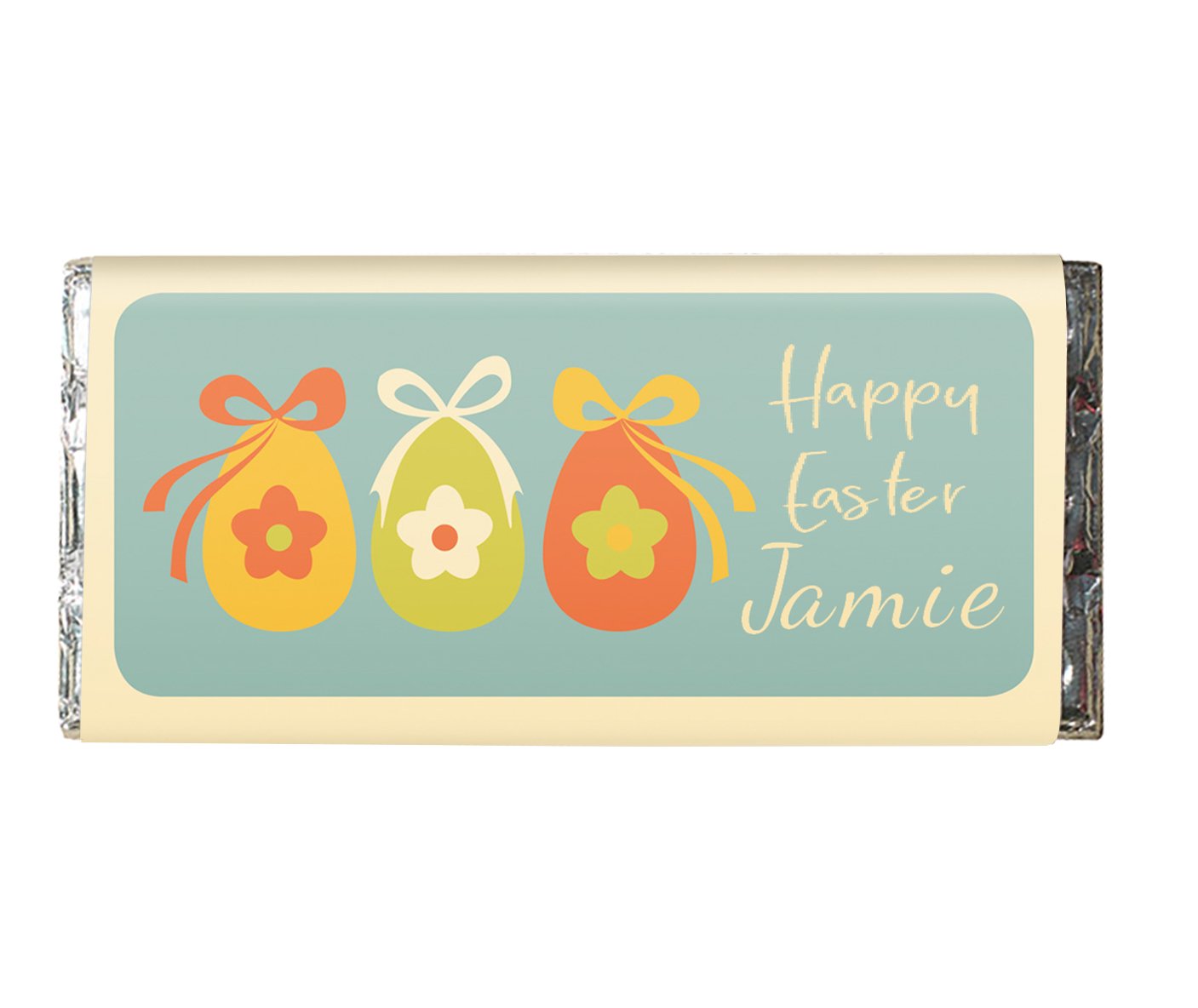 Personalised Chocolate Bar - 3 Easter Eggs 